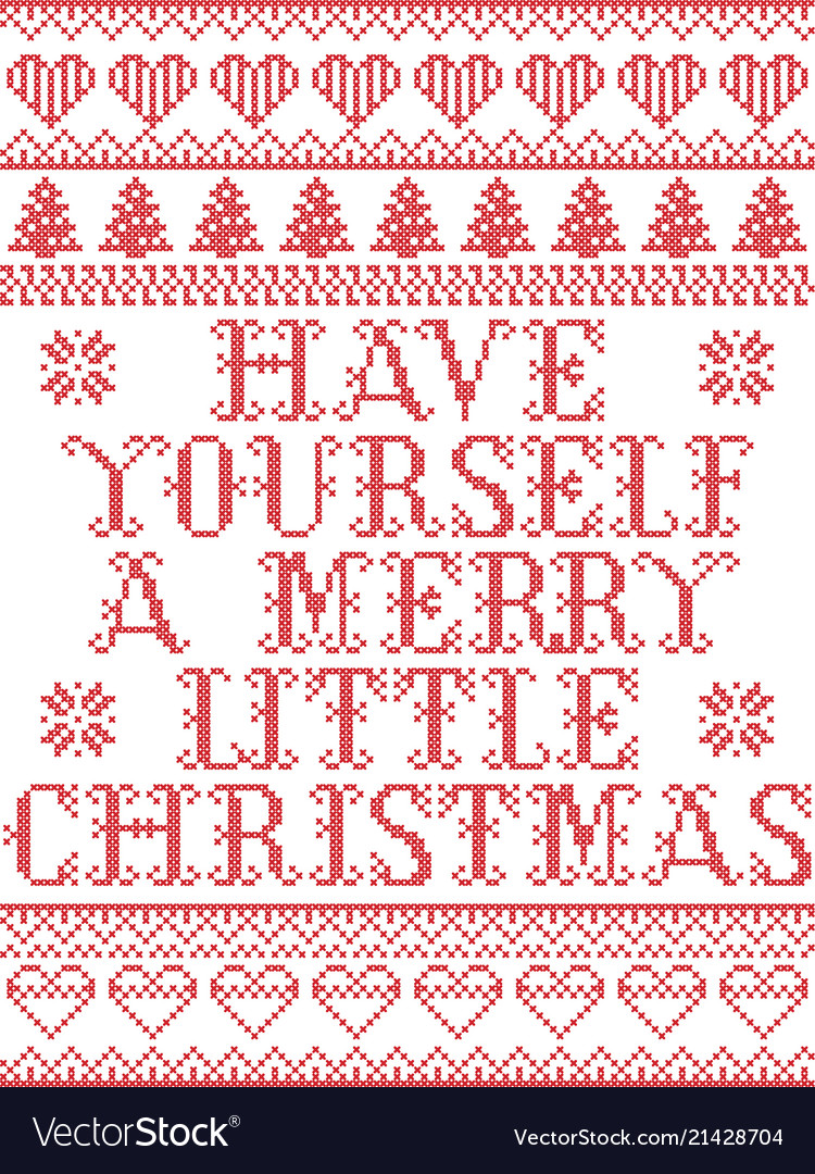 merry little christmas pattern Vector Image