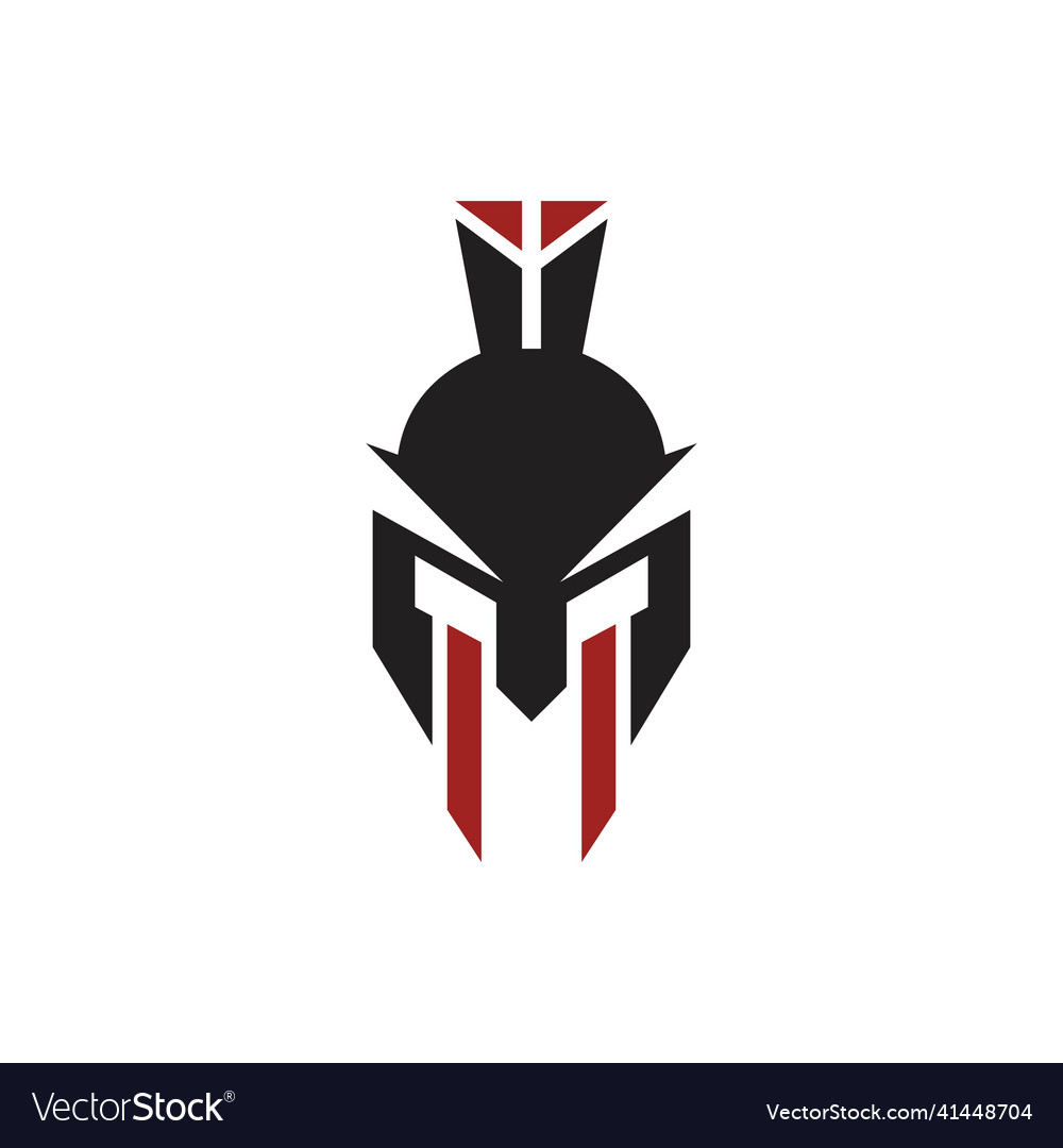 Head spartan logo design concept Royalty Free Vector Image