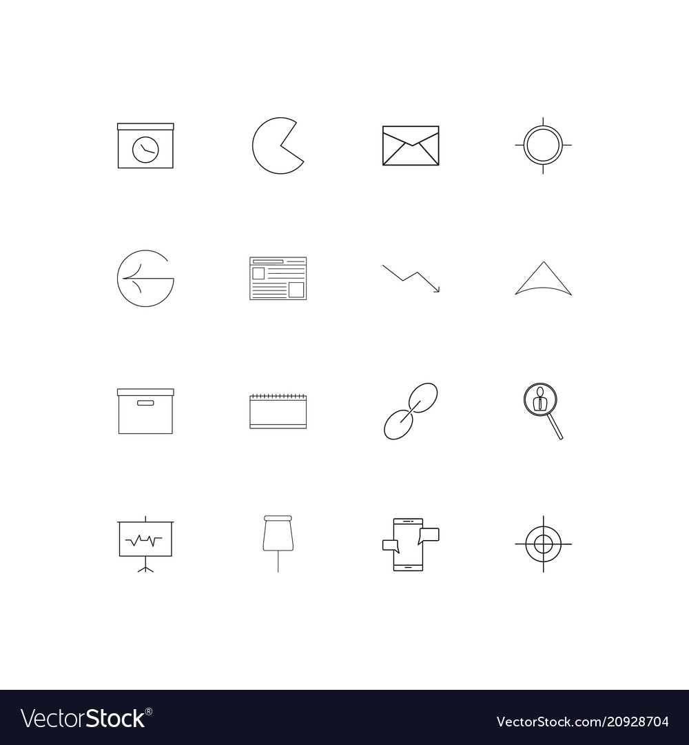 Internet of things linear thin icons set outlined