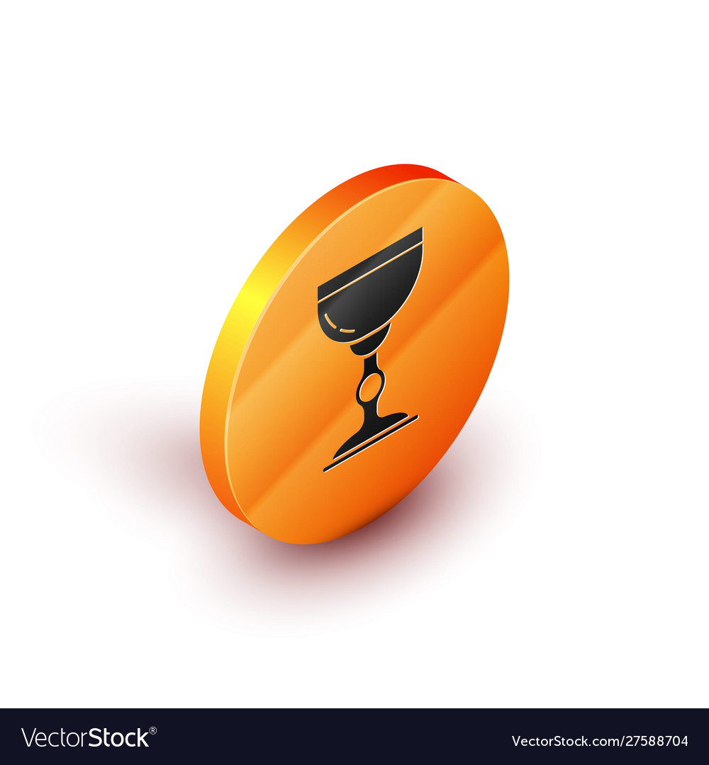 Isometric jewish goblet icon isolated on white