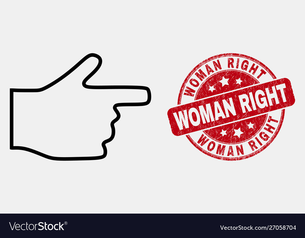 Outline right pointer finger icon vector image Outline right pointer finger icon