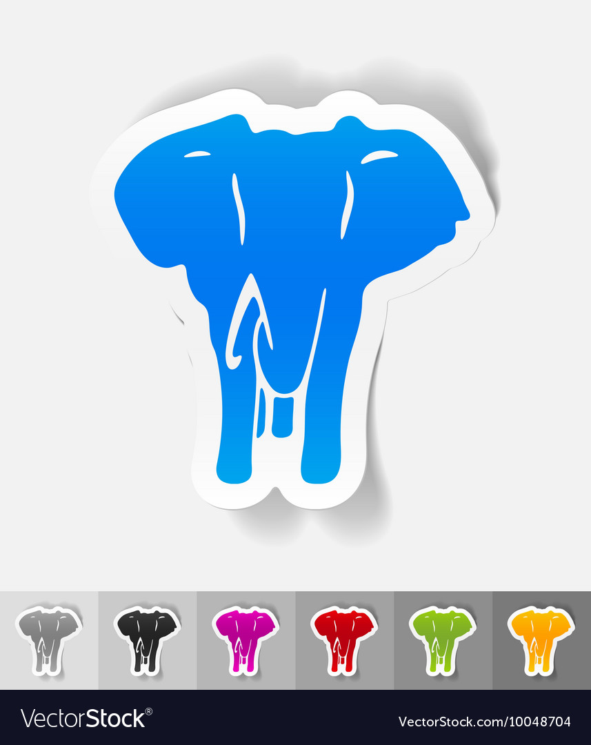 Realistic design element elephant
