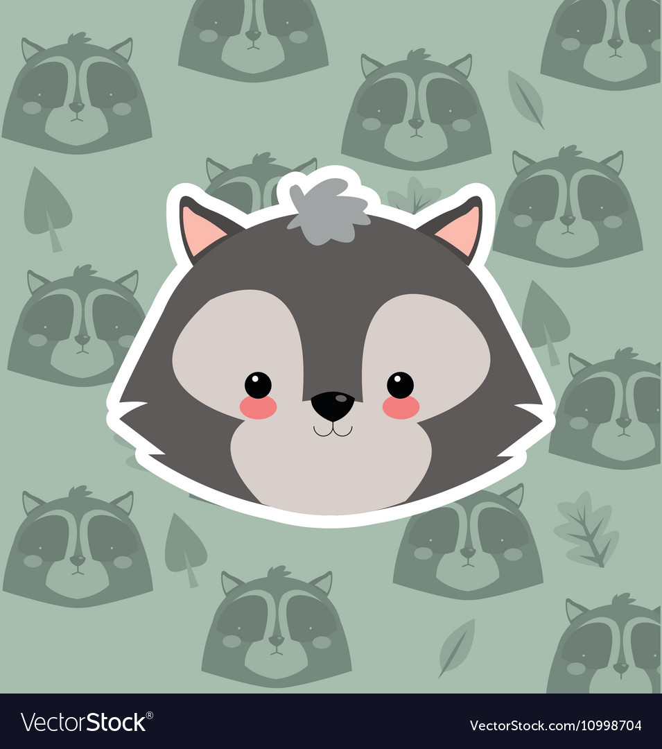 Skunk with pattern background image