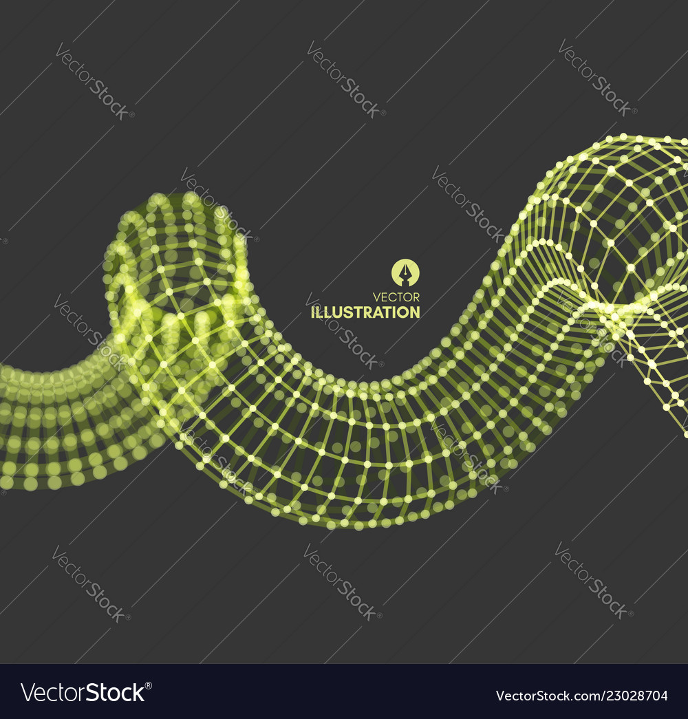 Spiral connection structure abstract grid design vector image Spiral connection structure abstract grid design