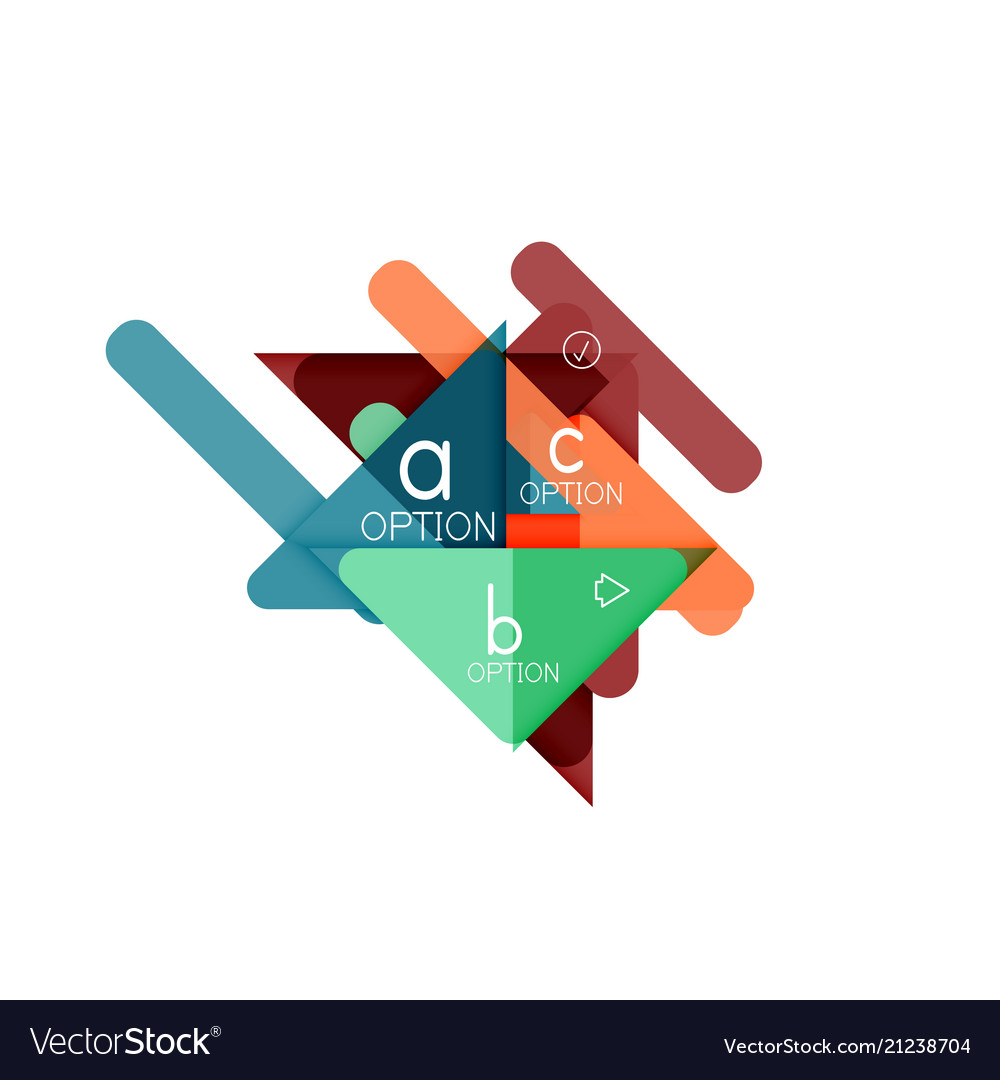 Triangle data visualization design option Vector Image Triangle data visualization design option