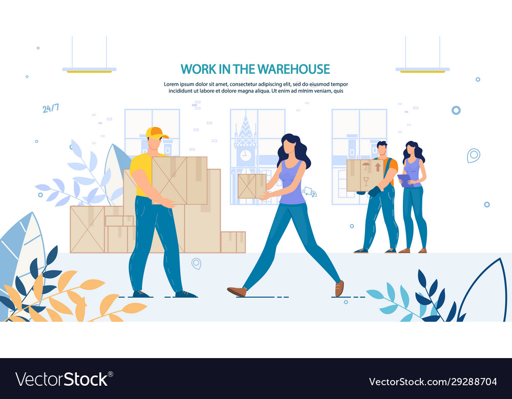Warehouse Workers Loading Boxes