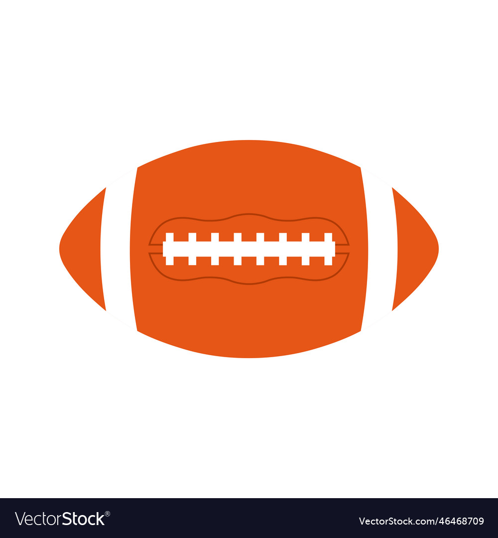 American Football Ball Flat Design