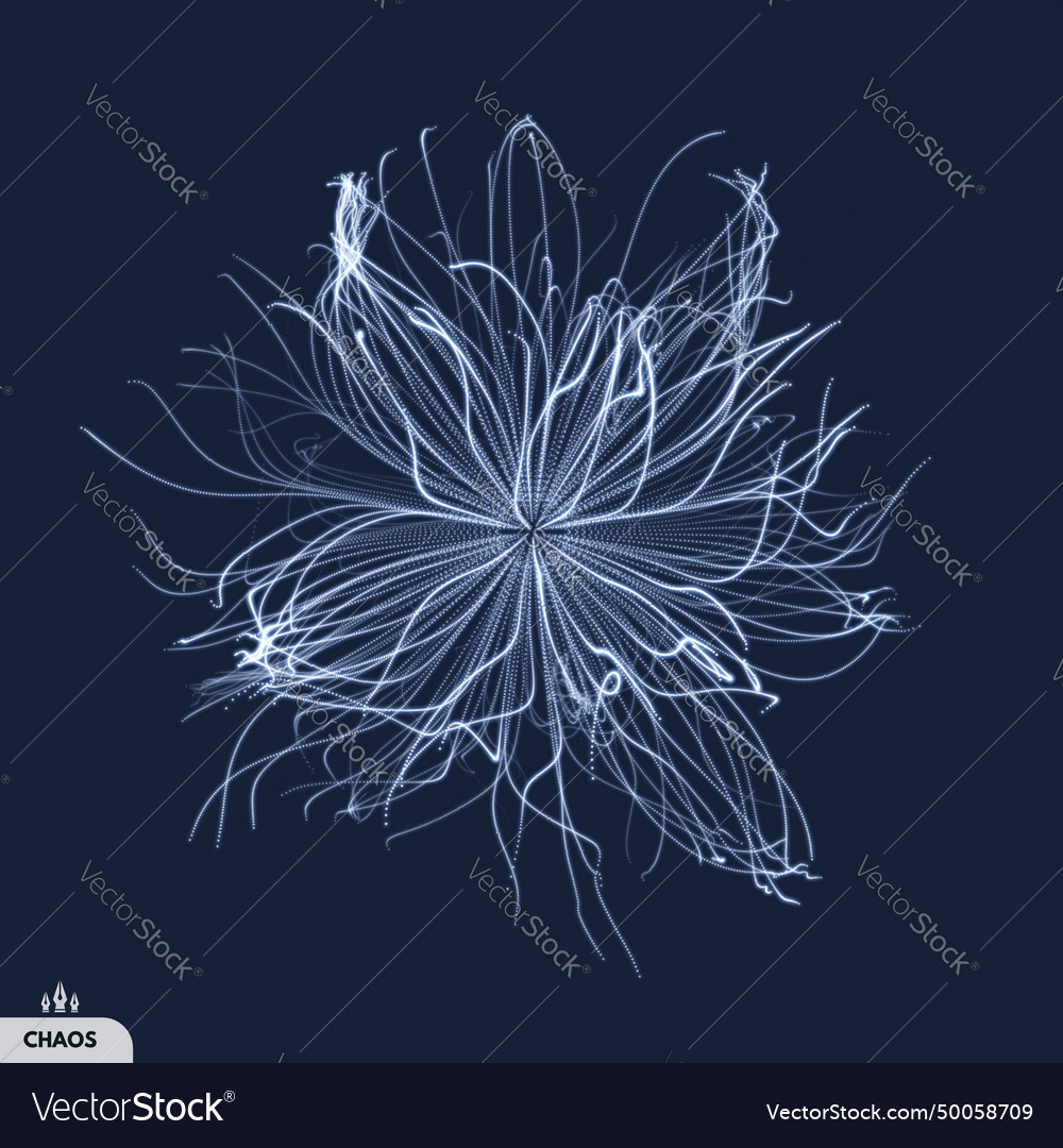Array with dynamic particles 3d futuristic vector image Array with dynamic particles 3d futuristic
