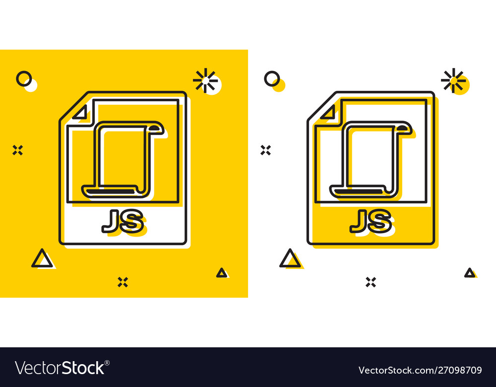 Black js file document download button icon