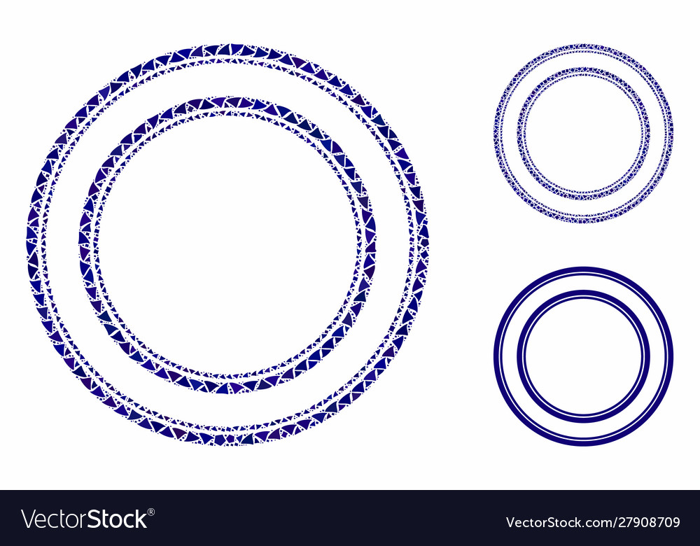 Double circle frame composition icon humpy vector image Double circle frame composition icon humpy