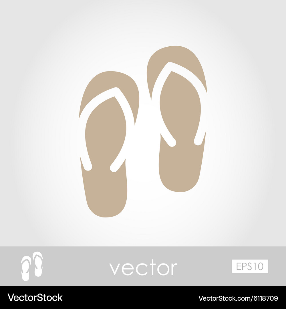 Flip flops icon Royalty Free Vector Image - VectorStock