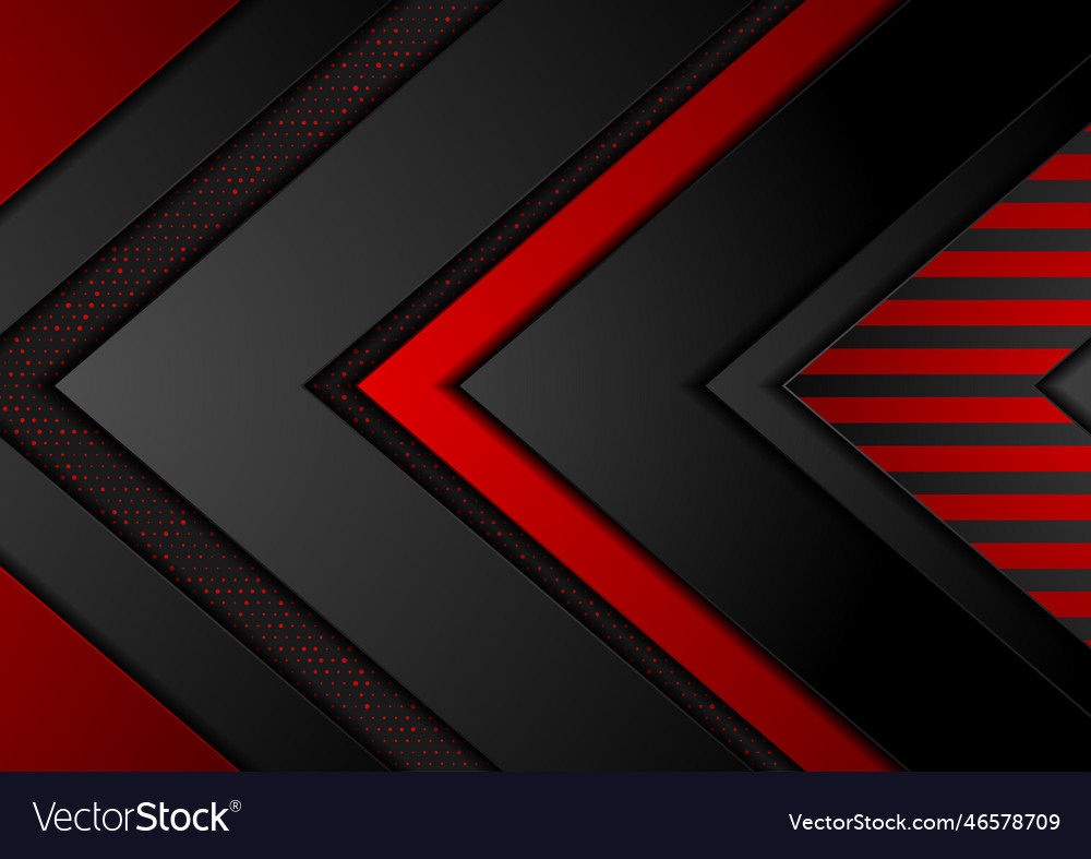 Hi-tech abstract background with red and black