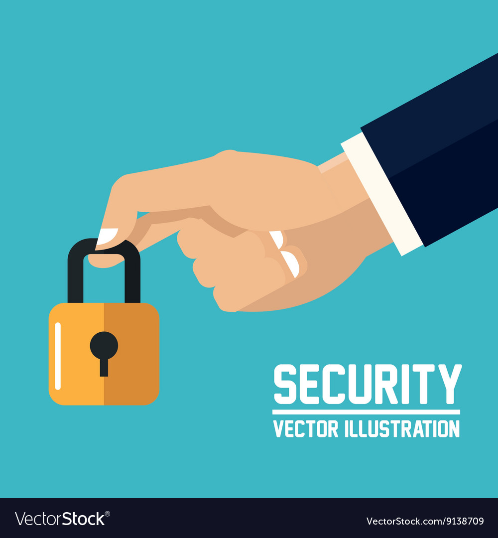 Internet security design system icon colorful