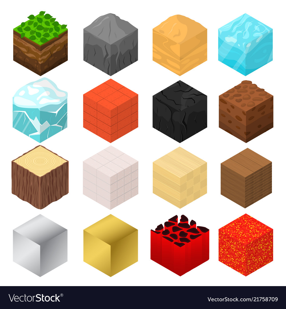 Isometric Cube Icons - Mining & Resources