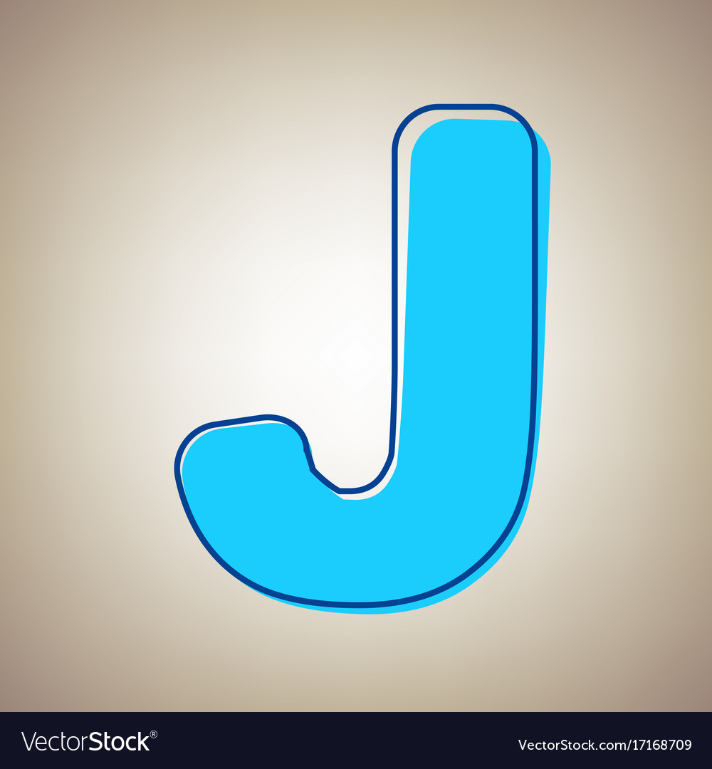 Letter j sign design template element sky