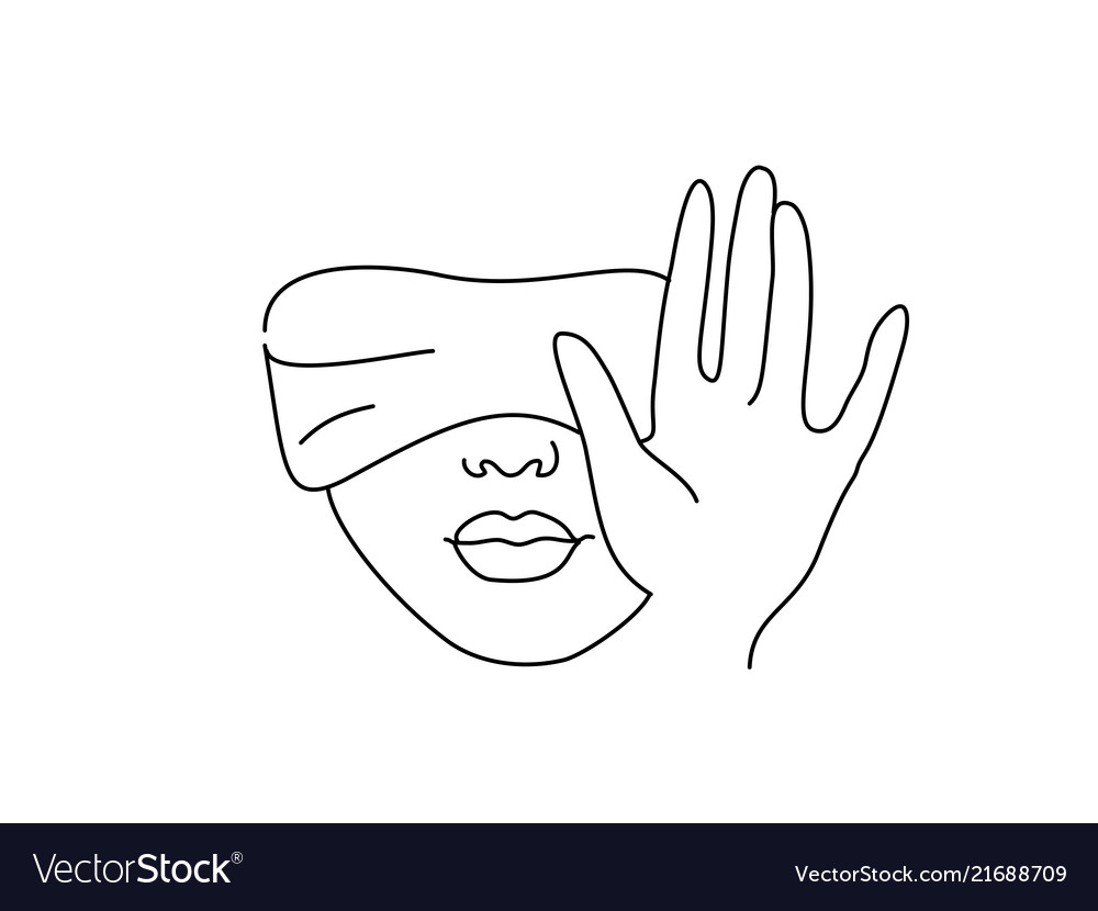 A Blindfolded Woman with Her Hands on Her Face · Free Stock Photo