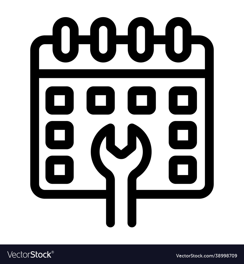 Mechanic schedule Royalty Free Vector Image - VectorStock