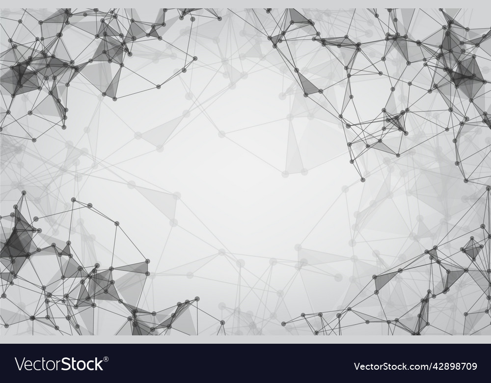 Network technology background with dots and lines