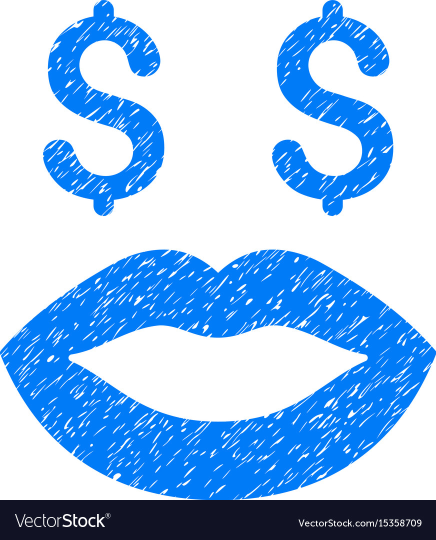 Prostitution smiley grunge icon Royalty Free Vector Image