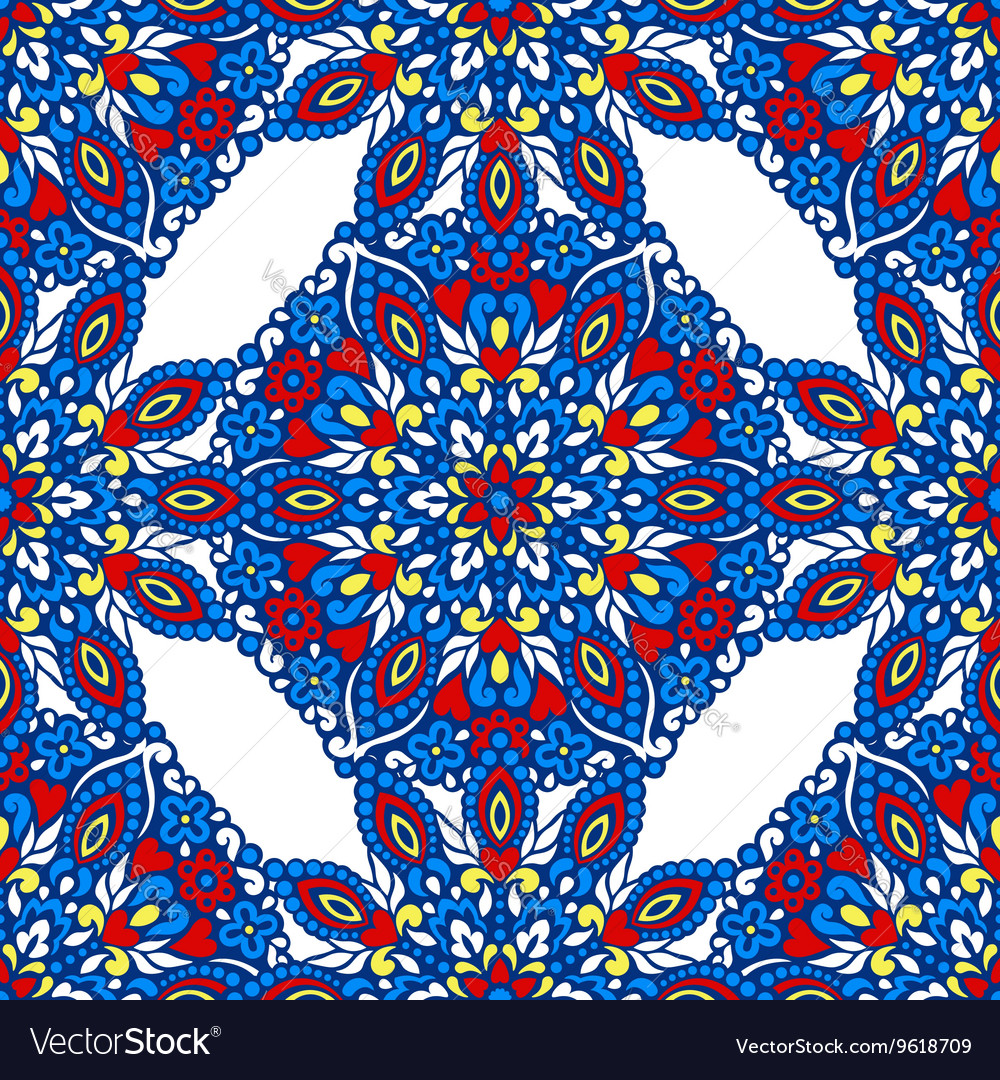 Seamless background with abstract ethnic pattern