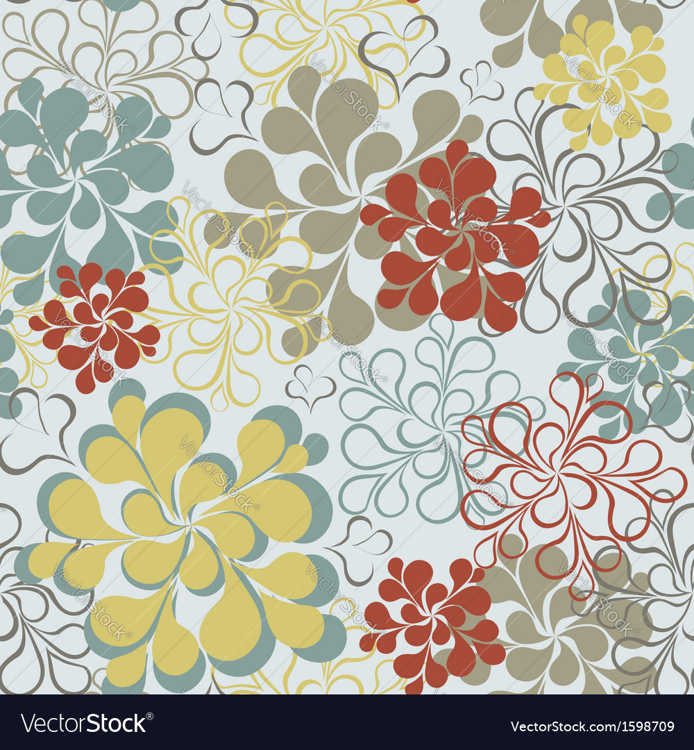 Seamless floral retro background