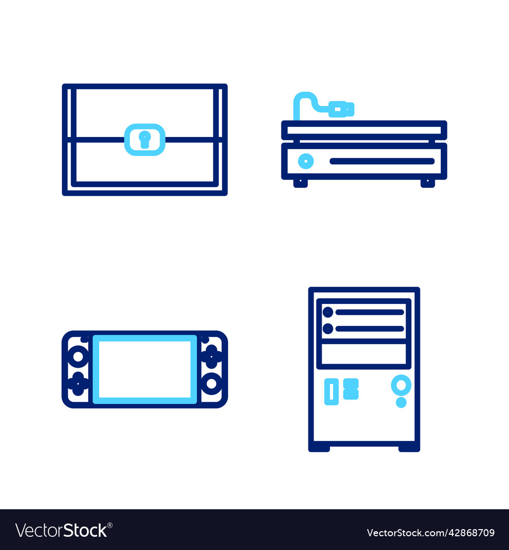 Set line computer portable video game console