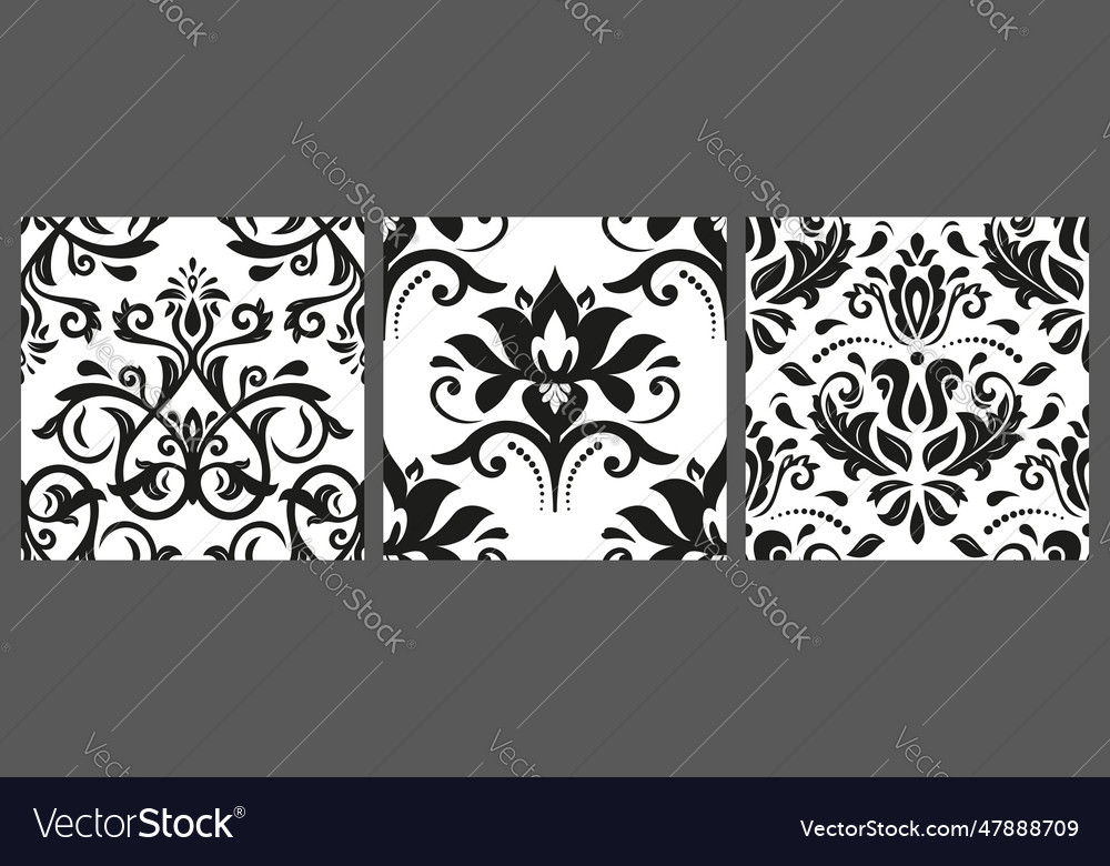 Set of classic orient seamless patterns