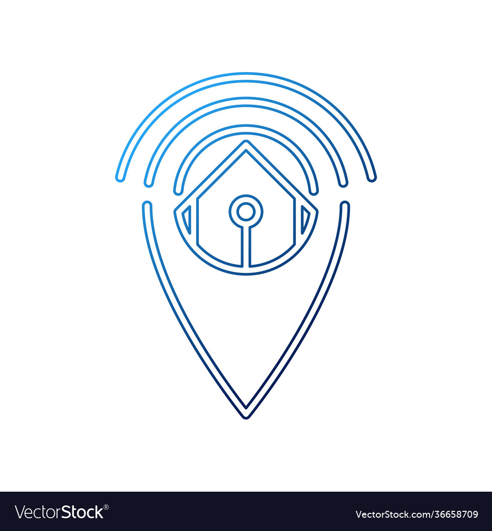 Smart home icon logo design Royalty Free Vector Image