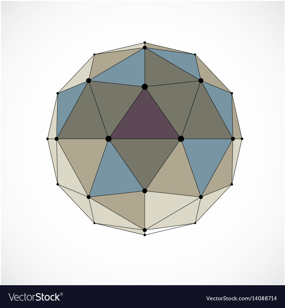 3d digital wireframe spherical object made using