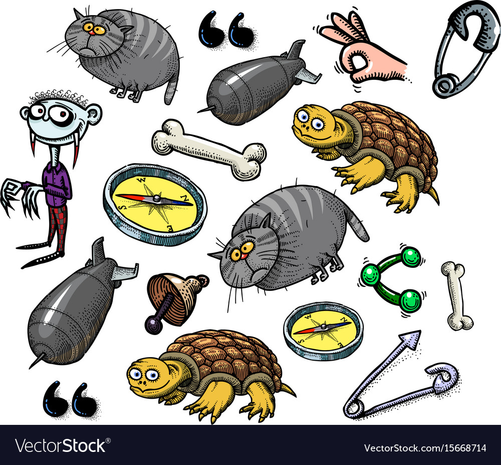 Cartoon characters seamless pattern