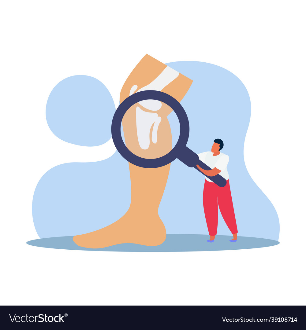 Examining human leg composition Royalty Free Vector Image