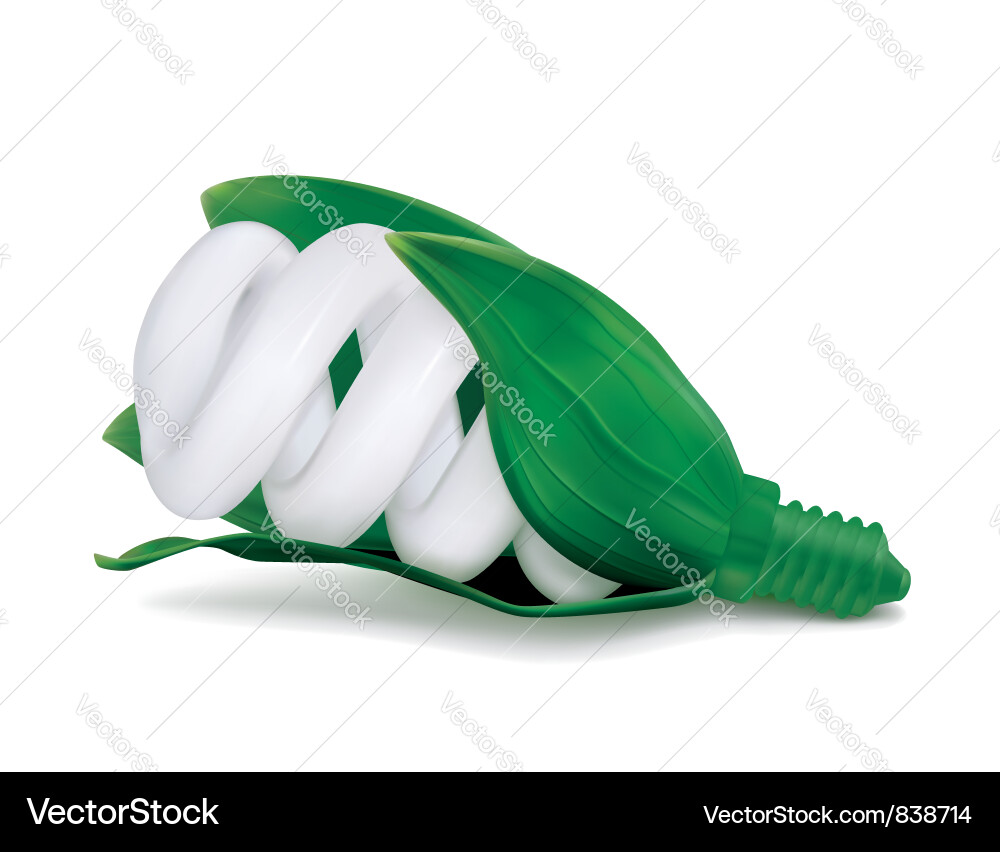 Green bulb Royalty Free Vector Image - VectorStock