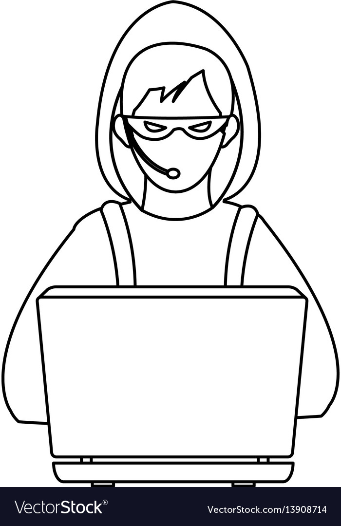 Hacker representation icon image