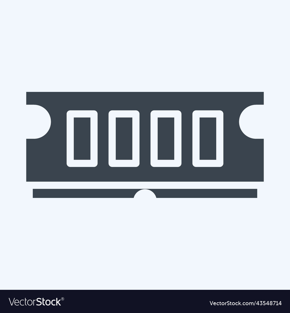 Icon ram suitable for computer components symbol