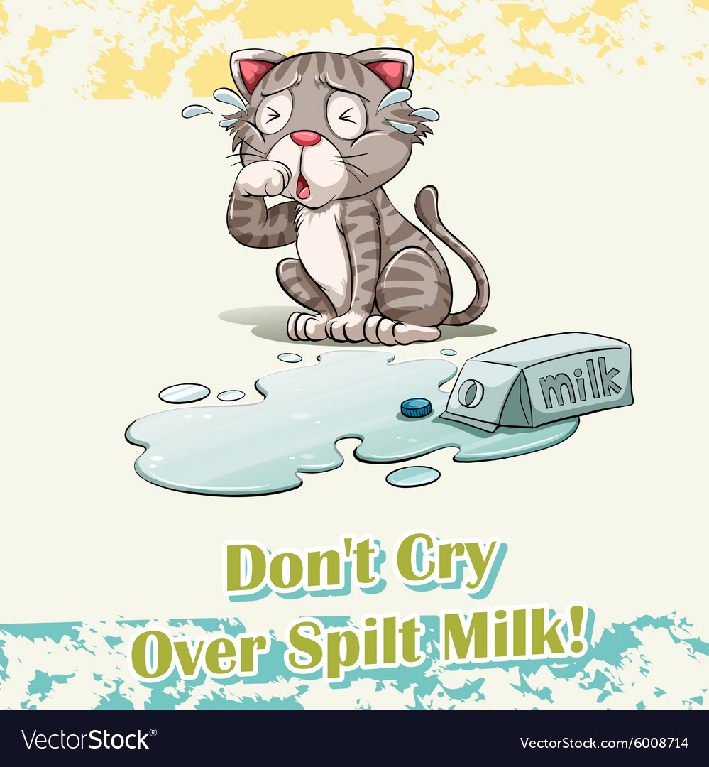  Cry Over Spilt Milk Idiom Sentence Cry Over Spilt Milk In This Case 