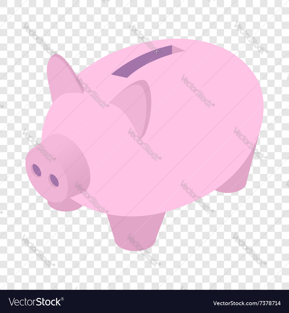 Piggy bank isometric 3d icon