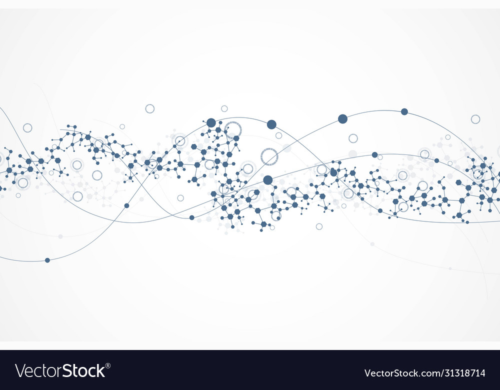 Science network pattern connecting lines and dots vector image Science network pattern connecting lines and dots