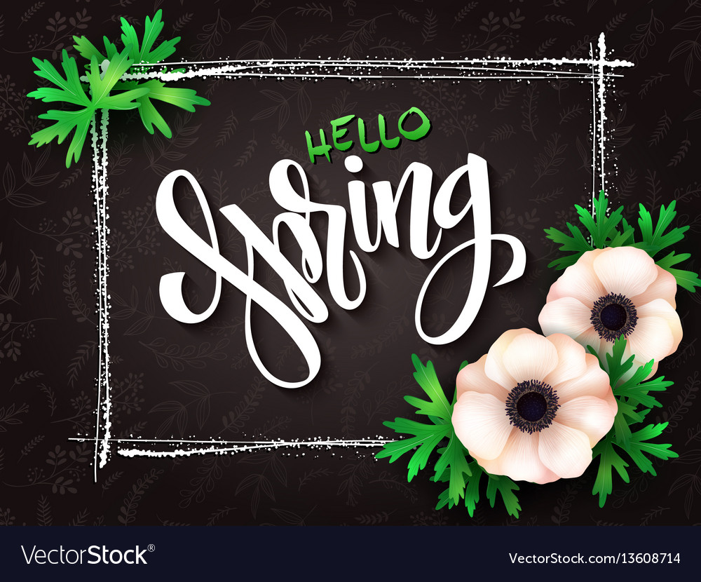 Spring Hello Lettering