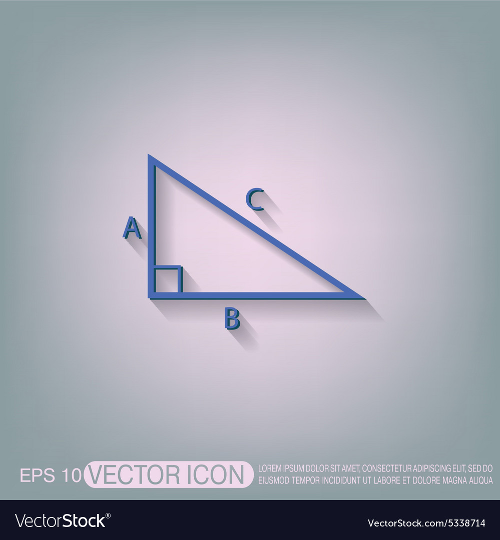 Triangle math symbol icon geometry learning