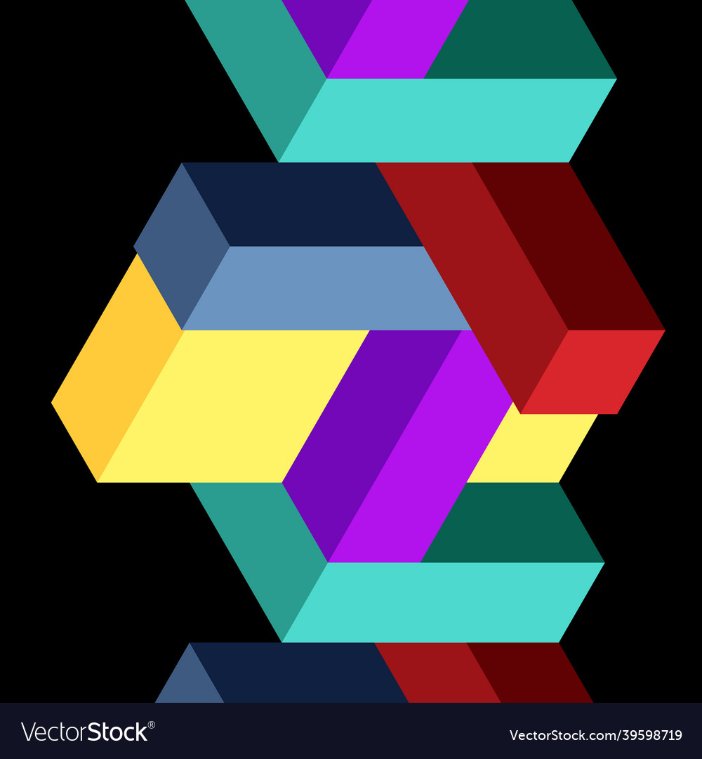 Abstract background 3d cubes cubic elements