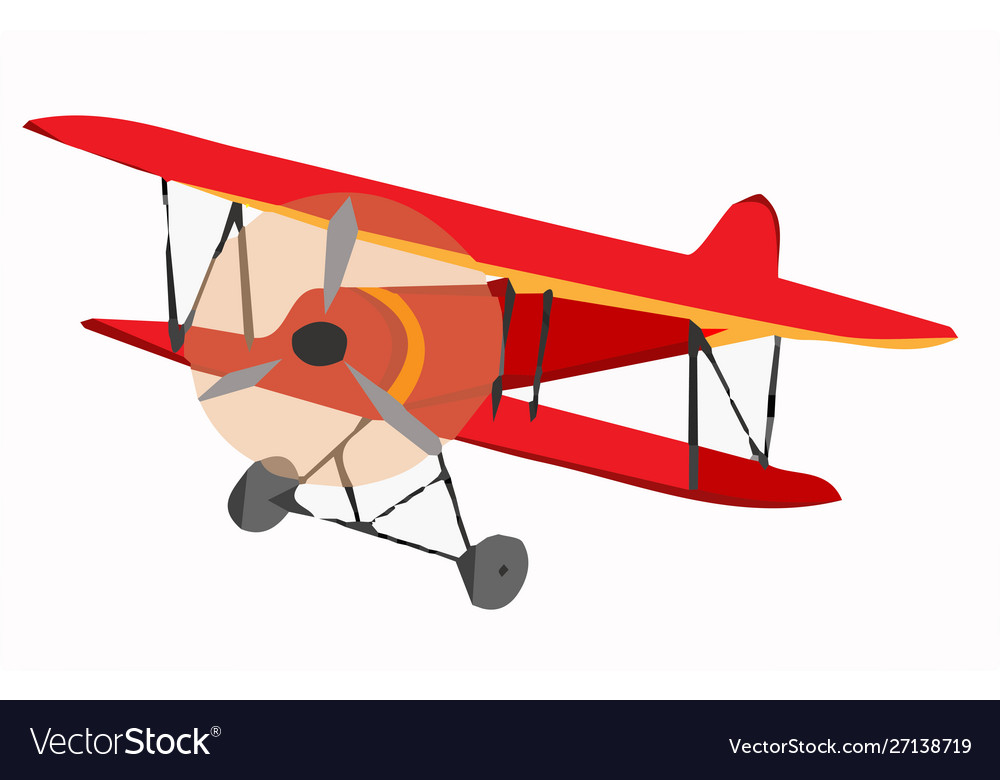 Airplane model modelabove object Vector Image Airplane model modelabove object