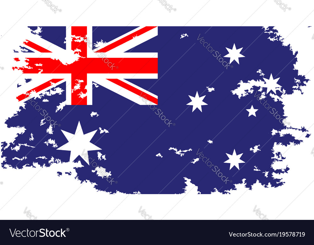 Australian Flag Grunge Effect