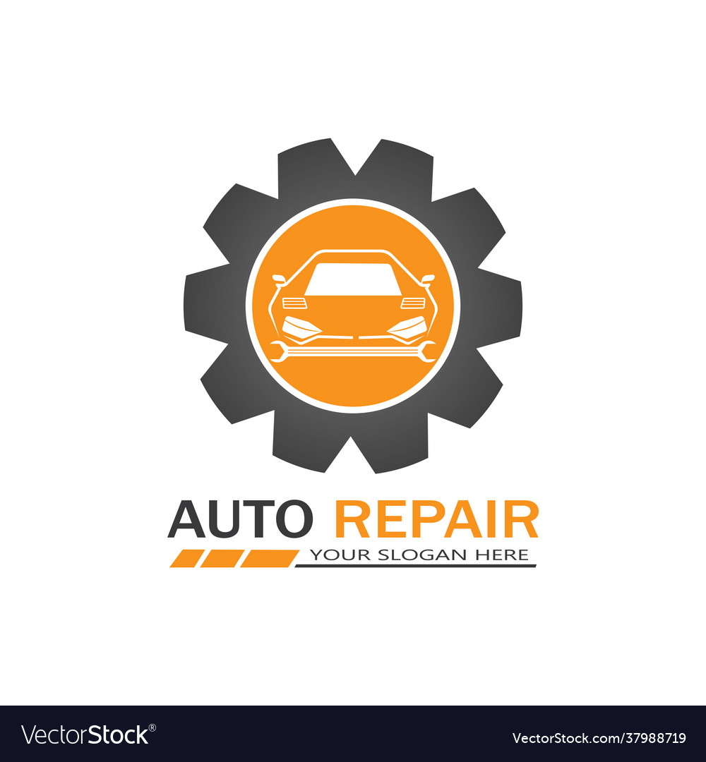 Auto repairing logo automotive