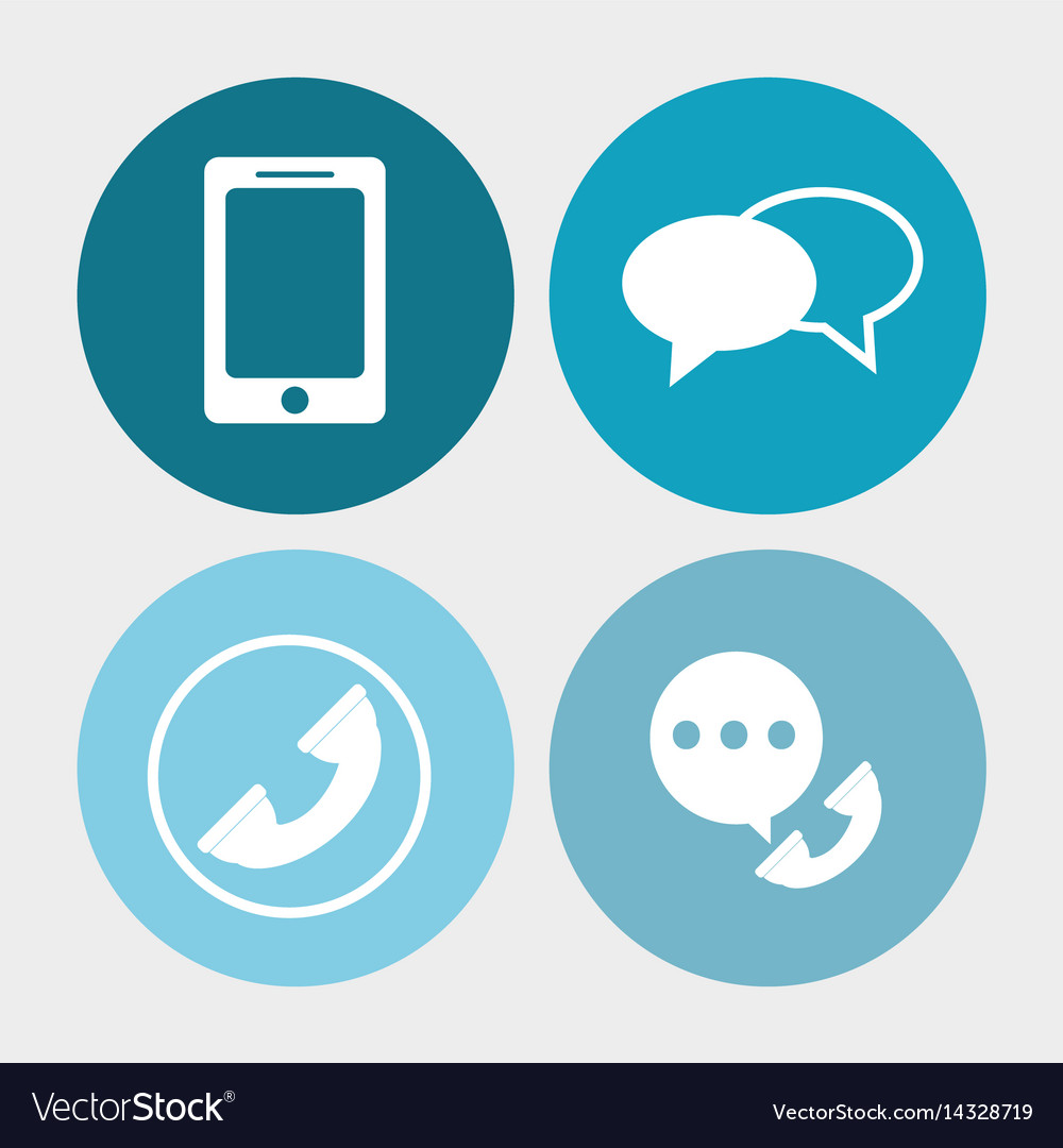 Call Center Kommunikation Icons