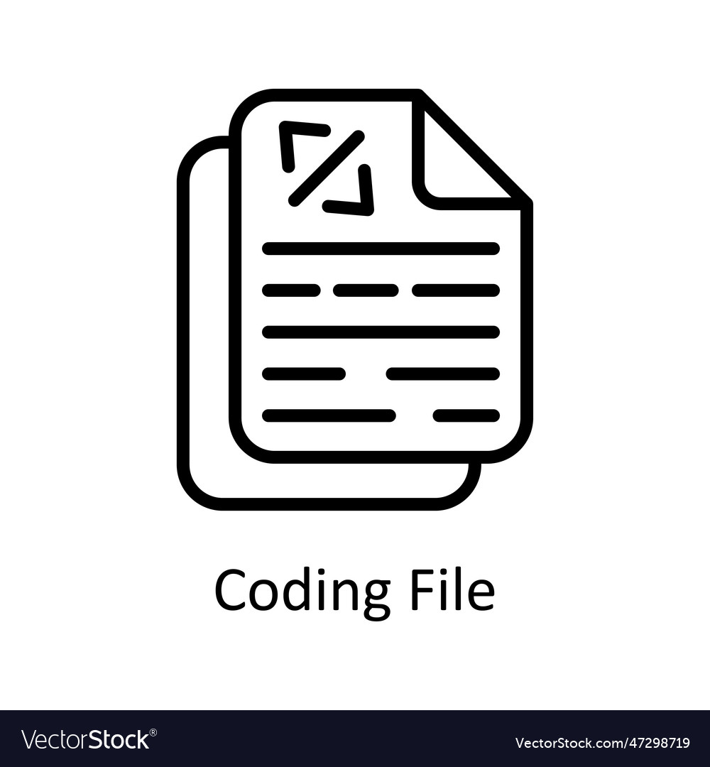 Coding file outline icon design