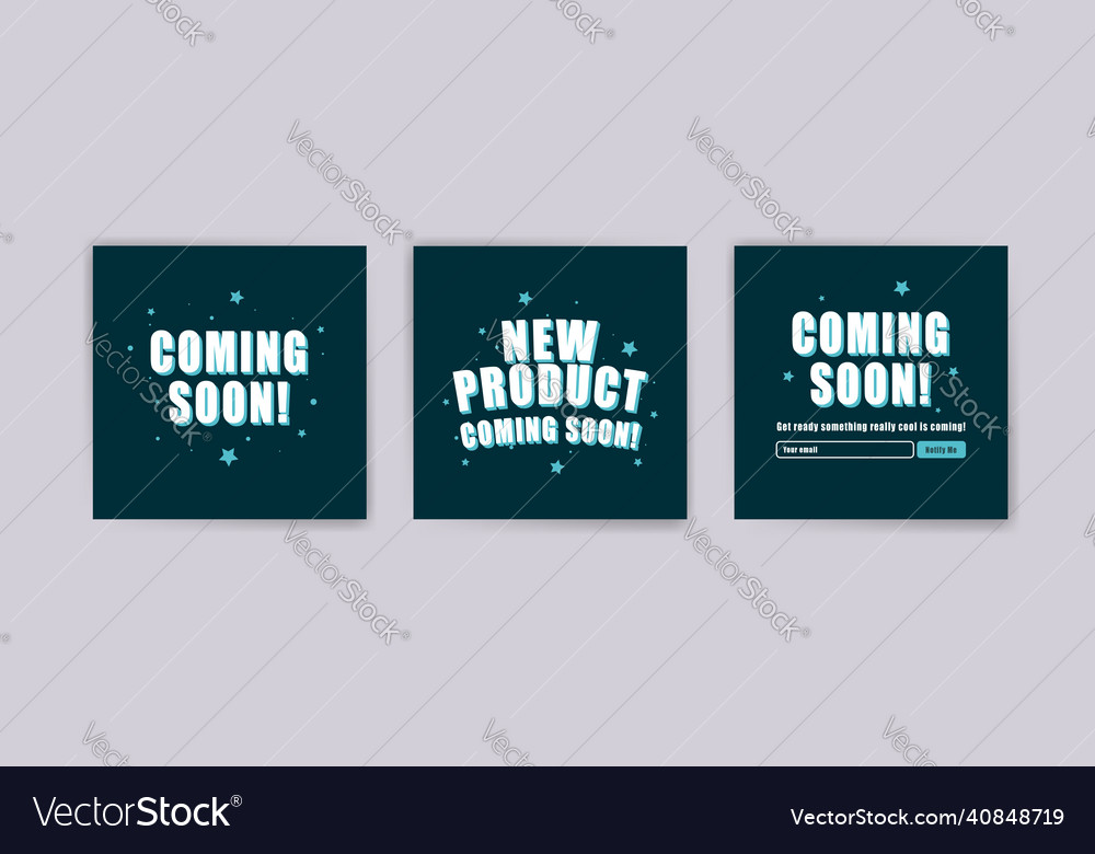 Coming soon banners template for posters