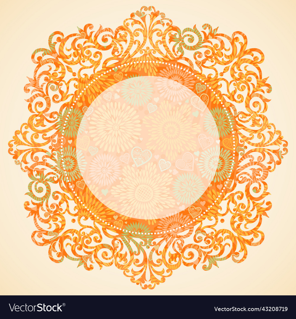 Concept abstract autumn frame with place for text vector image Concept abstract autumn frame with place for text