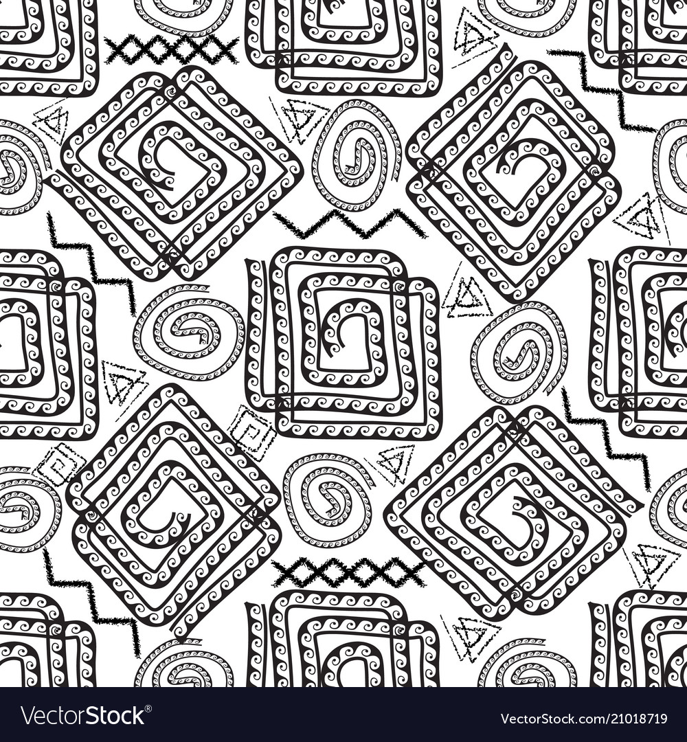 Greek black and white seamless pattern Royalty Free Vector