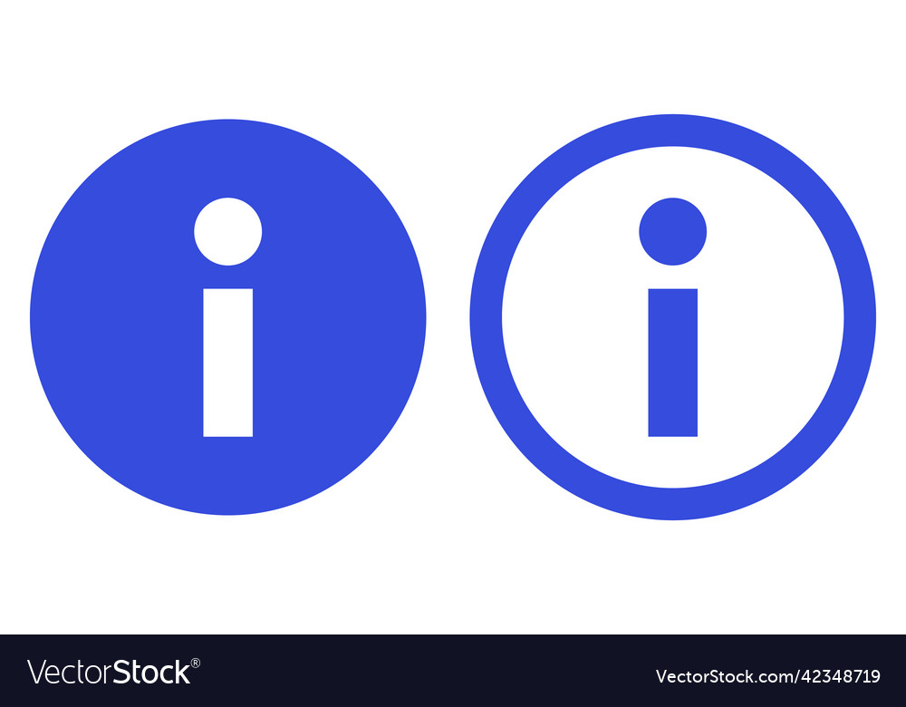 Information icon set of guide and explanation Vector Image Information icon set of guide and explanation