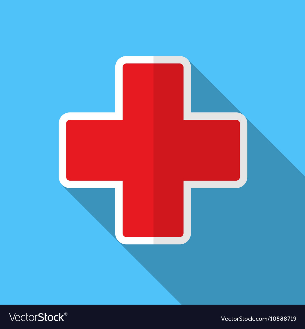 Download Medical cross flat icon Royalty Free Vector Image